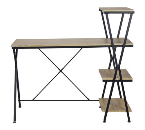Стол на металлокаркасе BRABIX "LOFT CD-004", 1200х535х1110 мм, 3 полки, цвет дуб натуральный, 641220 Стол на металлокаркасе BRABIX "LOFT CD-004", 1200х535х1110 мм, 3 полки, цвет дуб натуральный, 641220
