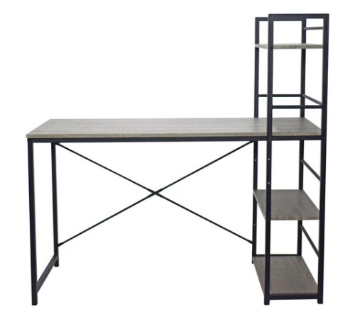 Стол на металлокаркасе BRABIX "LOFT CD-005", 1200х520х1200 мм, 3 полки, цвет дуб антик, 641222 Стол на металлокаркасе BRABIX "LOFT CD-005", 1200х520х1200 мм, 3 полки, цвет дуб антик, 641222