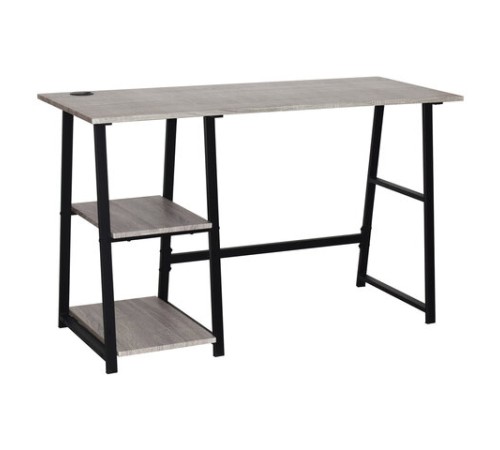 Стол на металлокаркасе BRABIX "LOFT CD-006", 1200х500х730 мм, 2 полки, цвет дуб антик, 641225 Стол на металлокаркасе BRABIX "LOFT CD-006", 1200х500х730 мм, 2 полки, цвет дуб антик, 641225