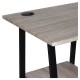 Стол на металлокаркасе BRABIX "LOFT CD-006", 1200х500х730 мм, 2 полки, цвет дуб антик, 641225