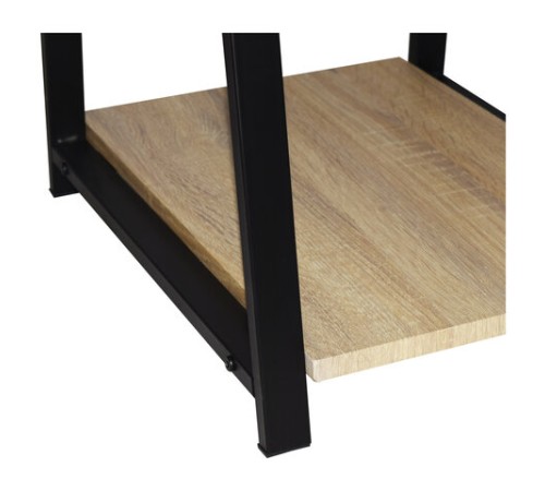Стол на металлокаркасе BRABIX "LOFT CD-006", 1200х500х730 мм, 2 полки, цвет дуб натуральный, 641226