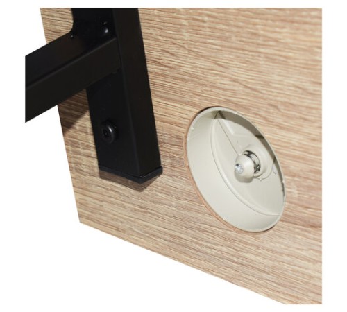 Стол на металлокаркасе BRABIX "LOFT CD-006", 1200х500х730 мм, 2 полки, цвет дуб натуральный, 641226