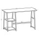 Стол на металлокаркасе BRABIX "LOFT CD-006", 1200х500х730 мм, 2 полки, цвет дуб натуральный, 641226