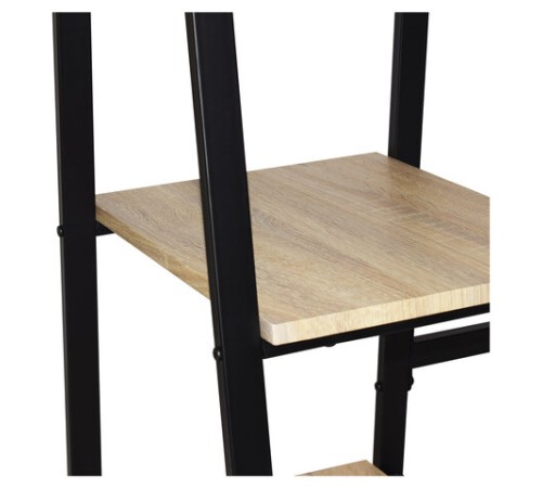 Стол на металлокаркасе BRABIX "LOFT CD-006", 1200х500х730 мм, 2 полки, цвет дуб натуральный, 641226