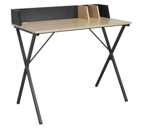 Стол на металлокаркасе BRABIX "LOFT CD-007", 800х500х840 мм, органайзер, комбинированный, 641227