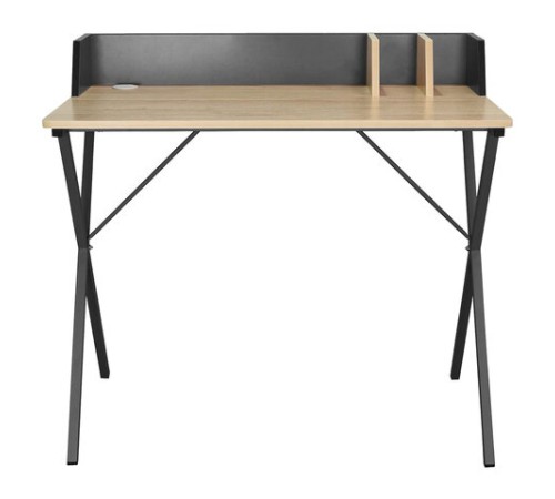 Стол на металлокаркасе BRABIX "LOFT CD-007", 800х500х840 мм, органайзер, комбинированный, 641227