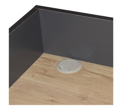 Стол на металлокаркасе BRABIX "LOFT CD-007", 800х500х840 мм, органайзер, комбинированный, 641227