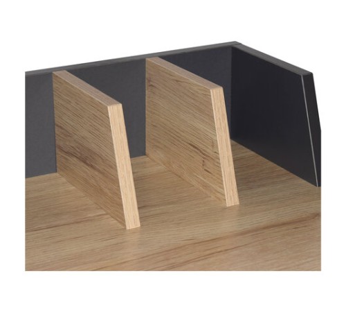 Стол на металлокаркасе BRABIX "LOFT CD-007", 800х500х840 мм, органайзер, комбинированный, 641227