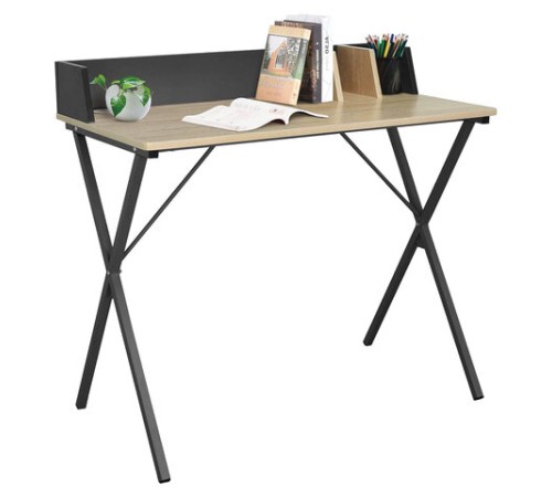 Стол на металлокаркасе BRABIX "LOFT CD-007", 800х500х840 мм, органайзер, комбинированный, 641227