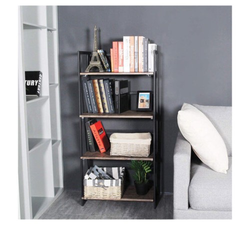 Стеллаж на металлокаркасе "BRABIX LOFT SH-001", 600х300х1250 мм, складной, цвет морёный дуб, 641228 Стеллаж на металлокаркасе "BRABIX LOFT SH-001", 600х300х1250 мм, складной, цвет морёный дуб, 641228
