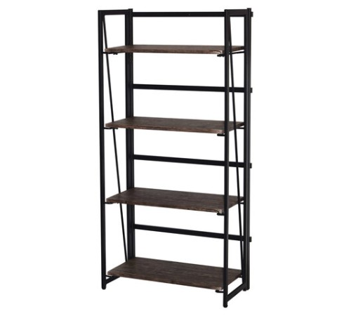 Стеллаж на металлокаркасе "BRABIX LOFT SH-001", 600х300х1250 мм, складной, цвет морёный дуб, 641228 Стеллаж на металлокаркасе "BRABIX LOFT SH-001", 600х300х1250 мм, складной, цвет морёный дуб, 641228
