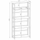 Стеллаж на металлокаркасе "BRABIX LOFT SH-001", 600х300х1250 мм, складной, цвет морёный дуб, 641228