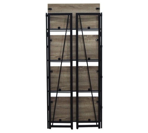 Стеллаж на металлокаркасе BRABIX "LOFT SH-001", 600х300х1250 мм, складной, цвет дуб антик, 641229 Стеллаж на металлокаркасе BRABIX "LOFT SH-001", 600х300х1250 мм, складной, цвет дуб антик, 641229