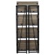 Стеллаж на металлокаркасе BRABIX "LOFT SH-001", 600х300х1250 мм, складной, цвет дуб антик, 641229
