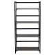Стеллаж на металлокаркасе BRABIX "LOFT SH-001", 600х300х1250 мм, складной, цвет дуб антик, 641229