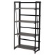 Стеллаж на металлокаркасе BRABIX "LOFT SH-001", 600х300х1250 мм, складной, цвет дуб антик, 641229