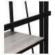 Стеллаж на металлокаркасе BRABIX "LOFT SH-001", 600х300х1250 мм, складной, цвет дуб антик, 641229