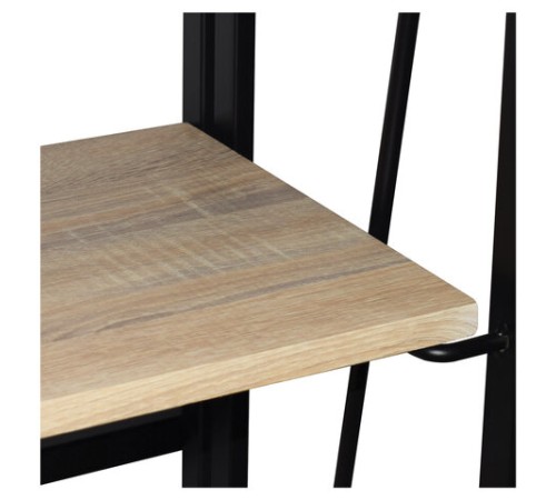 Стеллаж на металлокаркасе BRABIX "LOFT SH-001", 600х300х1250 мм, складной, цвет дуб натуральный, 641230 Стеллаж на металлокаркасе BRABIX "LOFT SH-001", 600х300х1250 мм, складной, цвет дуб натуральный, 641230