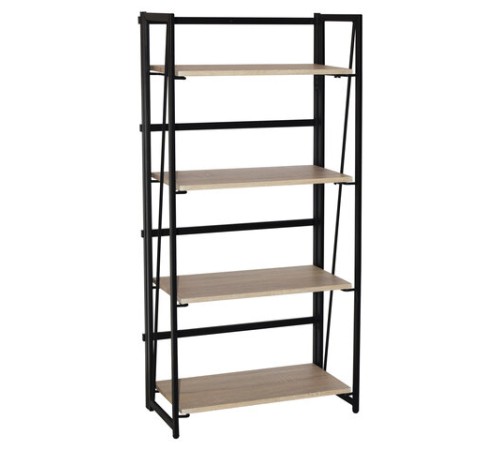 Стеллаж на металлокаркасе BRABIX "LOFT SH-001", 600х300х1250 мм, складной, цвет дуб натуральный, 641230 Стеллаж на металлокаркасе BRABIX "LOFT SH-001", 600х300х1250 мм, складной, цвет дуб натуральный, 641230