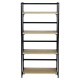Стеллаж на металлокаркасе BRABIX "LOFT SH-001", 600х300х1250 мм, складной, цвет дуб натуральный, 641230