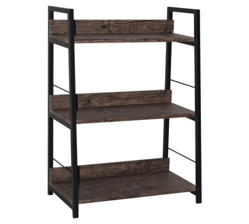 Стеллаж на металлокаркасе BRABIX "LOFT SH-002", 600х350х845 мм, цвет морёный дуб, 641231 Стеллаж на металлокаркасе BRABIX "LOFT SH-002", 600х350х845 мм, цвет морёный дуб, 641231