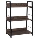 Стеллаж на металлокаркасе BRABIX "LOFT SH-002", 600х350х845 мм, цвет морёный дуб, 641231