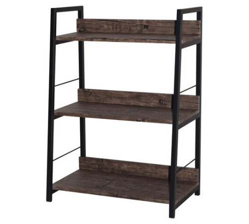 Стеллаж на металлокаркасе BRABIX "LOFT SH-002", 600х350х845 мм, цвет морёный дуб, 641231 Стеллаж на металлокаркасе BRABIX "LOFT SH-002", 600х350х845 мм, цвет морёный дуб, 641231