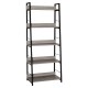 Стеллаж на металлокаркасе BRABIX "LOFT SH-003", 600х350х1500 мм, 5 полок, цвет дуб антик, 641235
