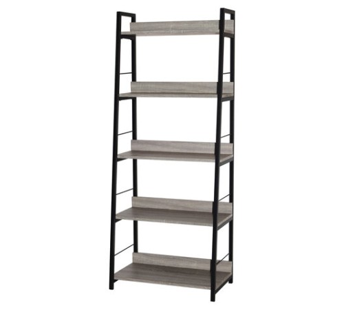 Стеллаж на металлокаркасе BRABIX "LOFT SH-003", 600х350х1500 мм, 5 полок, цвет дуб антик, 641235 Стеллаж на металлокаркасе BRABIX "LOFT SH-003", 600х350х1500 мм, 5 полок, цвет дуб антик, 641235