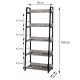 Стеллаж на металлокаркасе BRABIX "LOFT SH-003", 600х350х1500 мм, 5 полок, цвет дуб антик, 641235