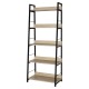 Стеллаж на металлокаркасе BRABIX "LOFT SH-003", 600х350х1500 мм, 5 полок, цвет дуб натуральный, 641236