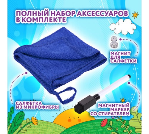 Планинг на холодильник магнитный РАСПИСАНИЕ 42х30 см, с маркером и салфеткой, ЮНЛАНДИЯ, 237851