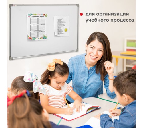Доска магнитно-маркерная 60х90 см, металлическая рамка, STAFF ECO, 238137