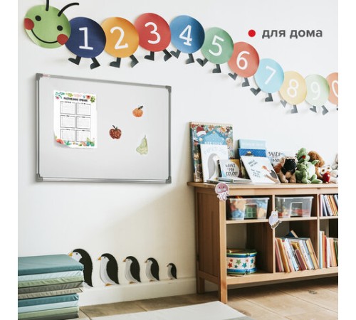 Доска магнитно-маркерная 60х90 см, металлическая рамка, STAFF ECO, 238137