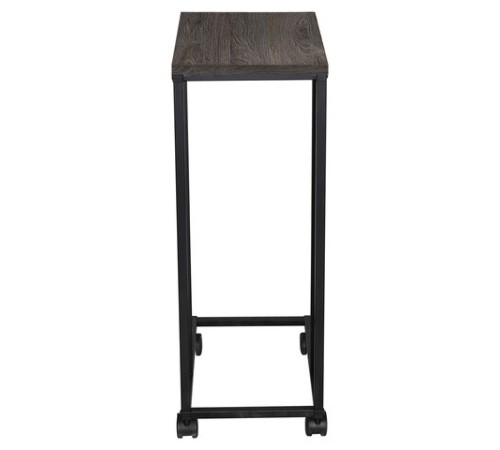 Стол журнальный BRABIX "LOFT CT-001", 450х250х680 мм, на колёсах, металлический каркас, цвет морёный дуб, 641859 Стол журнальный BRABIX "LOFT CT-001", 450х250х680 мм, на колёсах, металлический каркас, цвет морёный дуб, 641859