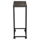Стол журнальный BRABIX "LOFT CT-001", 450х250х680 мм, на колёсах, металлический каркас, цвет морёный дуб, 641859