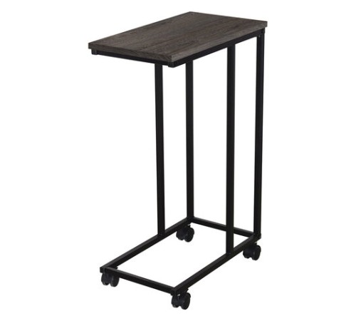 Стол журнальный BRABIX "LOFT CT-001", 450х250х680 мм, на колёсах, металлический каркас, цвет морёный дуб, 641859 Стол журнальный BRABIX "LOFT CT-001", 450х250х680 мм, на колёсах, металлический каркас, цвет морёный дуб, 641859