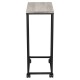 Стол журнальный BRABIX "LOFT CT-001", 450х250х680 мм, на колёсах, металлический каркас, цвет дуб антик, 641860