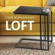 Стол журнальный на металлокаркасе BRABIX "LOFT CT-002", 450х250х630 мм, цвет морёный дуб, 641861