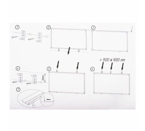 Доска магнитно-маркерная 70х50 см, ПВХ-рамка, ГАРАНТИЯ 10 ЛЕТ, РОССИЯ, BRAUBERG, 238186