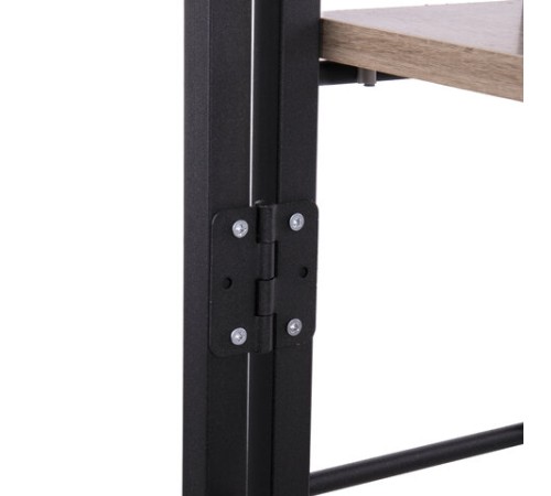 Стеллаж BRABIX "Smart SH-007", 605х295х1193 мм, ЛОФТ, трапеция, складной, металл/ЛДСП дуб, каркас черный, 641872 Стеллаж BRABIX "Smart SH-007", 605х295х1193 мм, ЛОФТ, трапеция, складной, металл/ЛДСП дуб, каркас черный, 641872