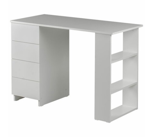 Стол письменный/компьютерный BRABIX "Scandi CD-016", 1100х500х750 мм, 4 ящика, белый, 641891, ЦБ013707-1 Стол письменный/компьютерный BRABIX "Scandi CD-016", 1100х500х750 мм, 4 ящика, белый, 641891, ЦБ013707-1