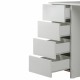 Стол письменный/компьютерный BRABIX "Scandi CD-016", 1100х500х750 мм, 4 ящика, белый, 641891, ЦБ013707-1