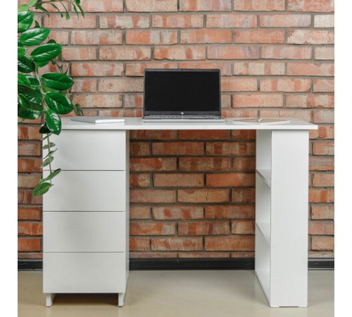 Стол письменный/компьютерный BRABIX "Scandi CD-016", 1100х500х750 мм, 4 ящика, белый, 641891, ЦБ013707-1 Стол письменный/компьютерный BRABIX "Scandi CD-016", 1100х500х750 мм, 4 ящика, белый, 641891, ЦБ013707-1
