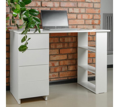 Стол письменный/компьютерный BRABIX "Scandi CD-016", 1100х500х750 мм, 4 ящика, белый, 641891, ЦБ013707-1 Стол письменный/компьютерный BRABIX "Scandi CD-016", 1100х500х750 мм, 4 ящика, белый, 641891, ЦБ013707-1