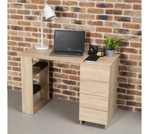 Стол письменный/компьютерный BRABIX "Scandi CD-016", 1100х500х750 мм, 4 ящика, дуб сонома, 641892, ЦБ013707-2 Стол письменный/компьютерный BRABIX "Scandi CD-016", 1100х500х750 мм, 4 ящика, дуб сонома, 641892, ЦБ013707-2