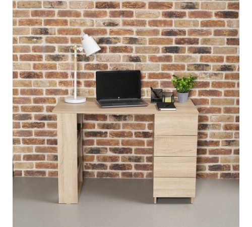 Стол письменный/компьютерный BRABIX "Scandi CD-016", 1100х500х750 мм, 4 ящика, дуб сонома, 641892, ЦБ013707-2 Стол письменный/компьютерный BRABIX "Scandi CD-016", 1100х500х750 мм, 4 ящика, дуб сонома, 641892, ЦБ013707-2