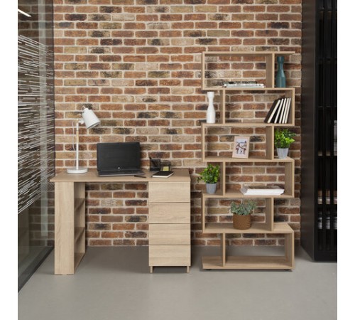 Стол письменный/компьютерный BRABIX "Scandi CD-016", 1100х500х750 мм, 4 ящика, дуб сонома, 641892, ЦБ013707-2 Стол письменный/компьютерный BRABIX "Scandi CD-016", 1100х500х750 мм, 4 ящика, дуб сонома, 641892, ЦБ013707-2