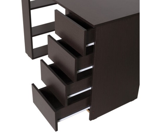 Стол письменный/компьютерный BRABIX "Scandi CD-016", 1100х500х750мм, 4 ящика, венге, 641893, ЦБ013707-3 Стол письменный/компьютерный BRABIX "Scandi CD-016", 1100х500х750мм, 4 ящика, венге, 641893, ЦБ013707-3