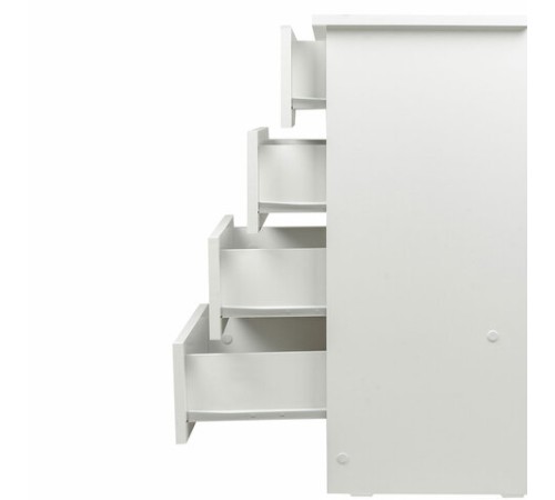 Комод BRABIX "Scandi CM-001", 750х330х730 мм, 4 ящика, ЛДСП, белый, 641900, ЦБ013659 -1